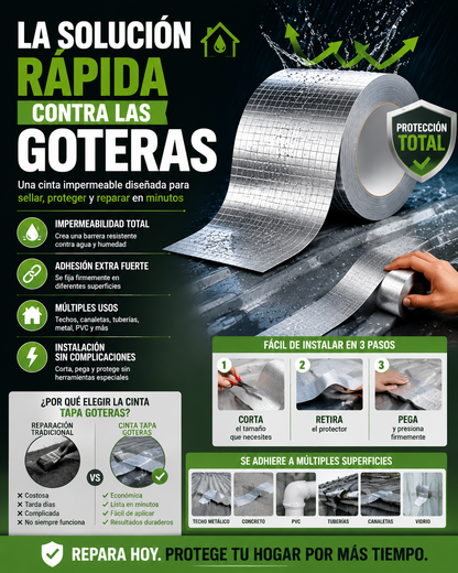 Cinta Tapa Gotera De Butilo