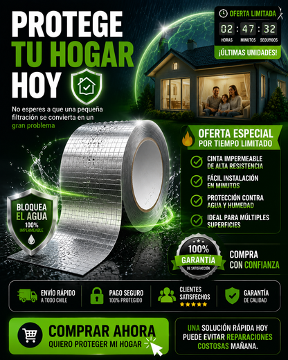Cinta Tapa Gotera De Butilo